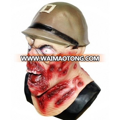 Halloween wholesale  high-quality horror Army Captain Leister latex mask for Halloween decoration