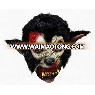 Carnival Halloween latex Silver wolf masquerade mask