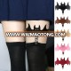 Adjustable Sexy Elastic Black Bat Design Garter Socks Clip Leather Leg Ring Harness Belts with Metal Clips for Halloween Party