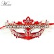 HOME brand Custom red masquerade mask glitter crystal decoration sexy carnival ball mask